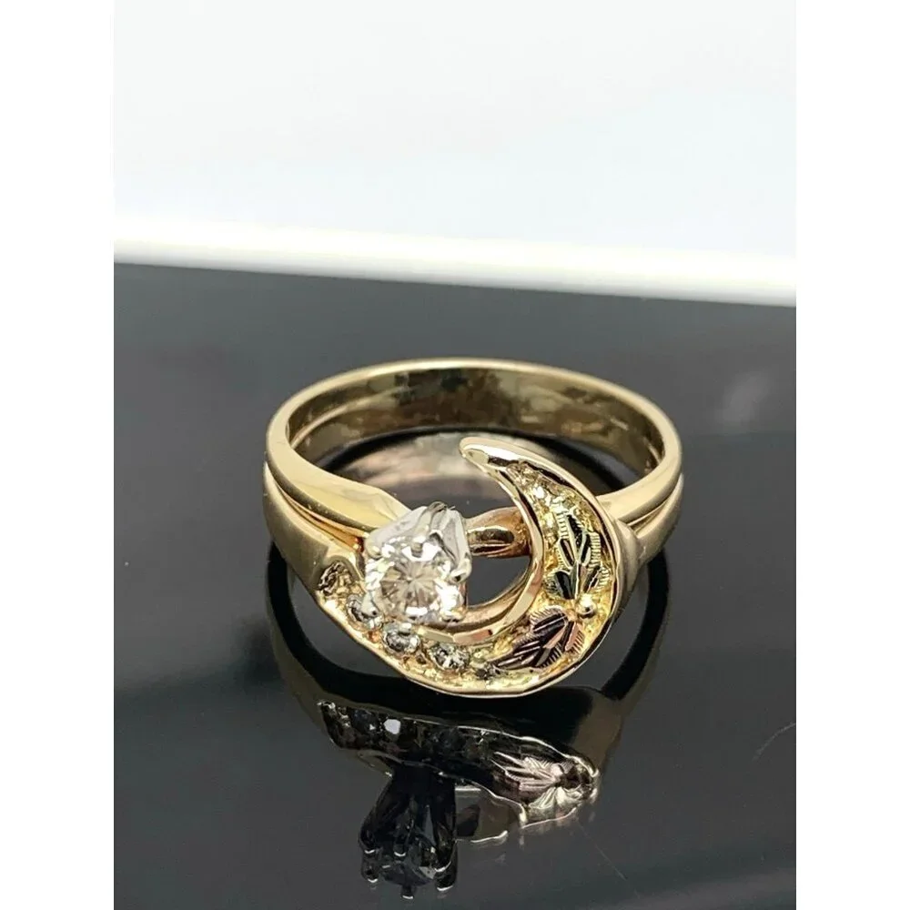 Cocktail Diamond Ring 0.30ctw 14k Yellow Gold Estate Jewelry Women's Size 8.5